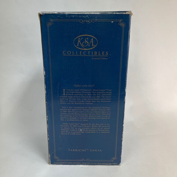 KSA Collectibles Kurt S. Adler Limited Edition Santa Claus "Hello! Little One!" - Picture 12 of 14